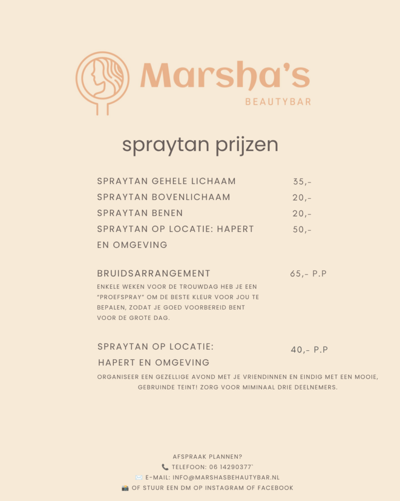 spraytan gehele lichaam